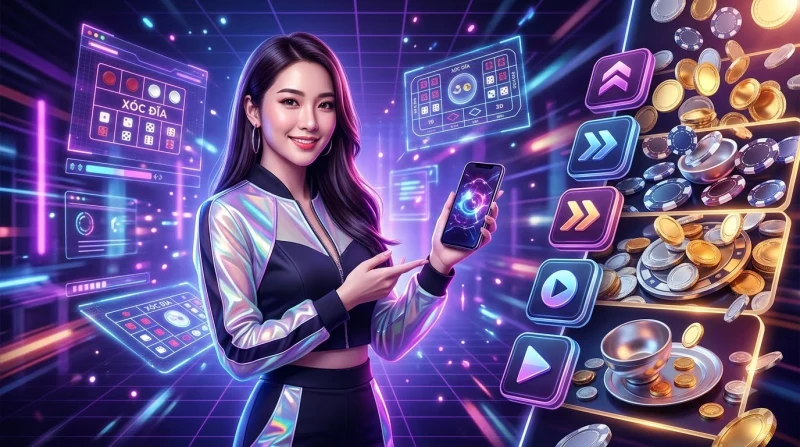 Minh họa lộ trình các bước bắt đầu chơi xóc đĩa online cho người mới