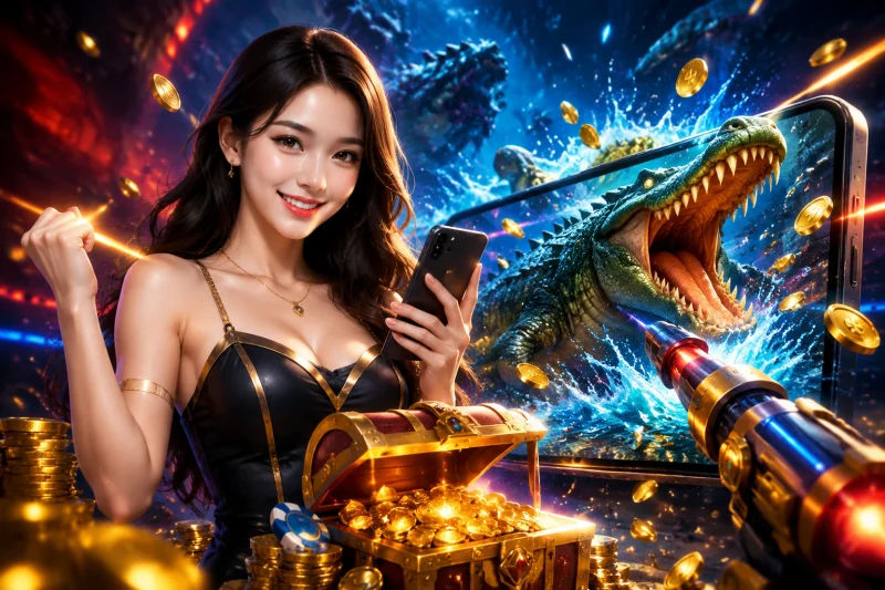 Minh họa lỗi chọn sai súng khi chơi bắn cá sấu online khiến hao lượt bắn kém hiệu quả