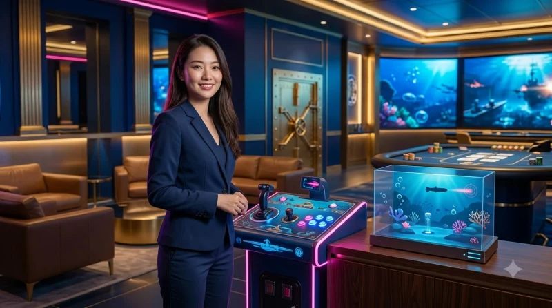 Thế giới đại dương đầy màu sắc trong game bắn cá Ocean War với boss cá vàng khổng lồ