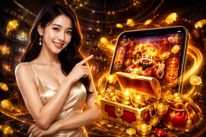 Tổng quan giao diện 3D rực rỡ của trò chơi Nổ Hũ Thần Tài trực tuyến