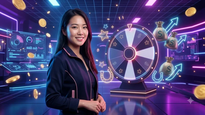 Trò chơi slot machine nổ hũ đang quay với hiệu ứng vàng rực rỡ