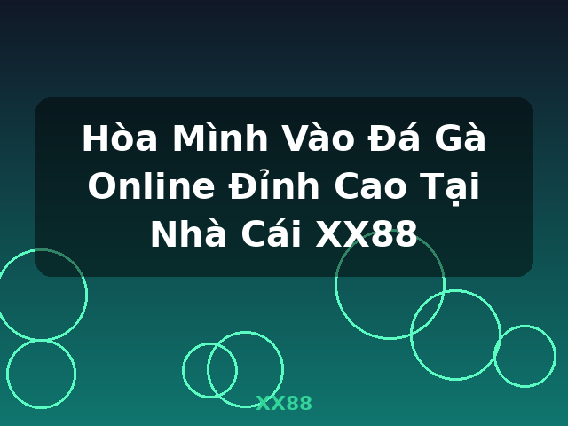 Hòa Mình Vào Đá Gà Online Đỉnh Cao Tại Nhà Cái XX88 - XX88
