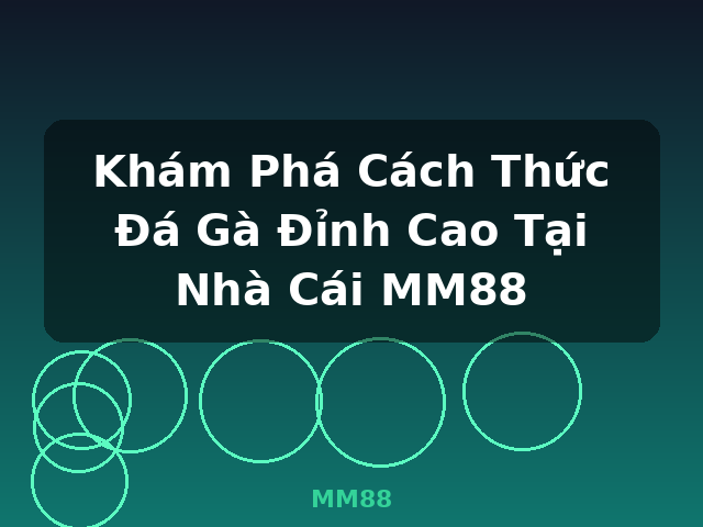 Khám Phá Cách Thức Đá Gà Đỉnh Cao Tại Nhà Cái MM88 - MM88