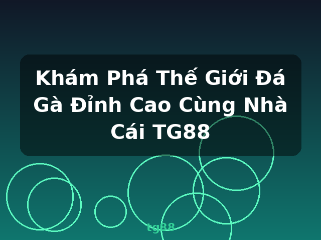 Khám Phá Thế Giới Đá Gà Đỉnh Cao Cùng Nhà Cái TG88 - tg88