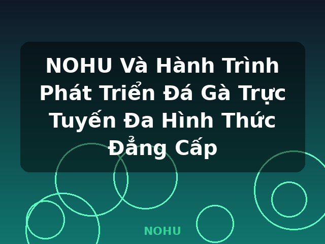 NOHU Và Hành Trình Phát Triển Đá Gà Trực Tuyến Đa Hình Thức Đẳng Cấp - NOHU