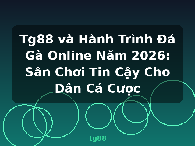 Tg88 và Hành Trình Đá Gà Online Năm 2026: Sân Chơi Tin Cậy Cho Dân Cá Cược - tg88